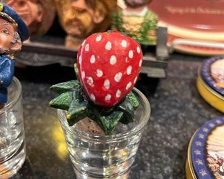 Strawberry bottle stopper cork