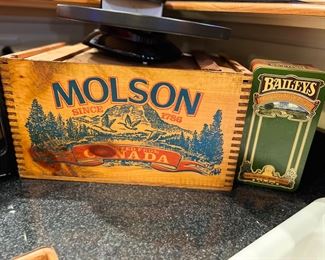 Wood Molson box