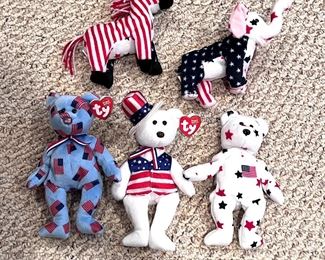 Just in time for the 4th of July - Patriotic Beanie Babies 