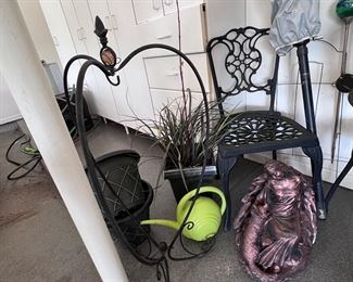 Wrought iron plant holder