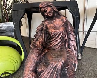 Concrete woman and fox 