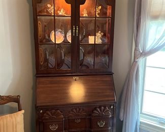 Lighted secretary desk
