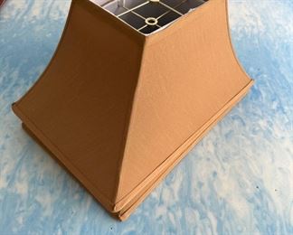 Pair of gold lampshades 