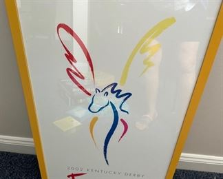 2002 Kentucky Derby framed poster