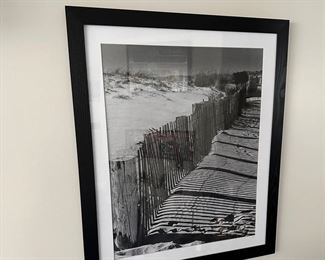 Framed beach print 32" x 38" 
