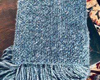 Blue throw blanket 