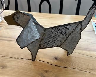 Tin chef dog 14" long x 10" tall 