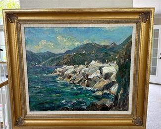 Leonard Wren original oil on canvas 20” x 24” Cinque Terre Marble 
