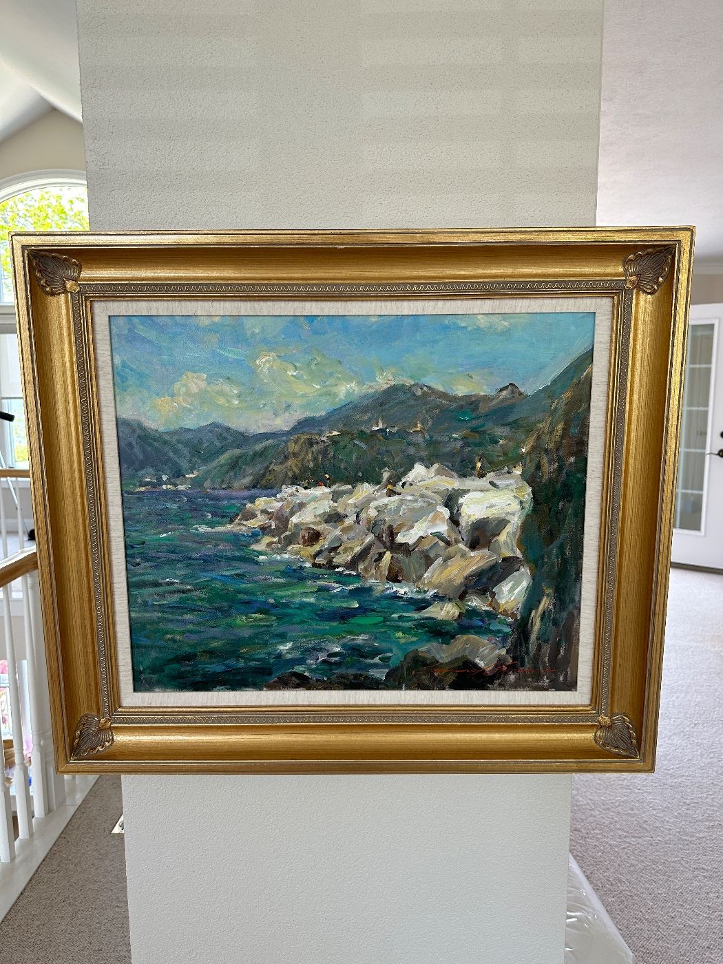 Leonard Wren original oil on canvas 20” x 24” Cinque Terre Marble 