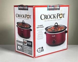 CROCKPOT CLASSIC | Brand new in box 7-quart oval original slow cooker. 3 settings; low, high, & warm. - l. 14.5 x w. 9.25 x h. 14.5 in