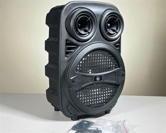 STAR STUDIO XL WIRELESS SPEAKER | Portable wireless karaoke speaker with microphone jack, Bluetooth and more. Includes instruction manual and remote. l. 7.5 x w. 9 x h. 14.5 in