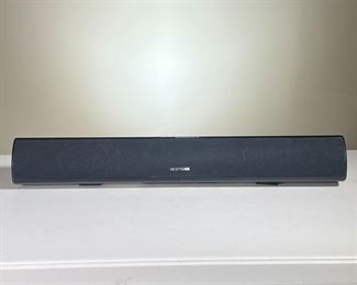 BESTISAN SOUND BAR | UNTESTED. Includes power cable and optical line cable. It has USB, AUX, and RCA ports available as well as wall mounts. - l. 28 x w. 4 x h. 4.25 in