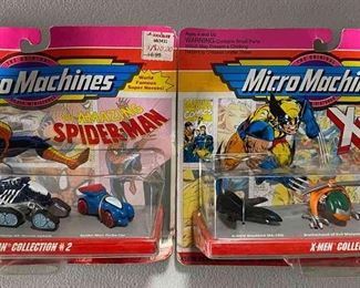 SST007 - Two Rare Vintage MicroMachines Sets - Spider-Man & X-Men Collection Sets New