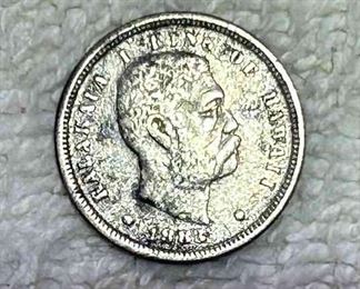 SST353 - 1883 Hawaii King Kamehameha 10 cents Silver Dime