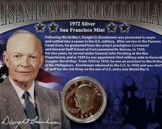 SST359 - 1972-S SILVER Eisenhower Proof Dollar with COA