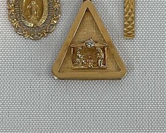14k christian faith pendants