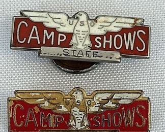 Camp Show USO WWII pins