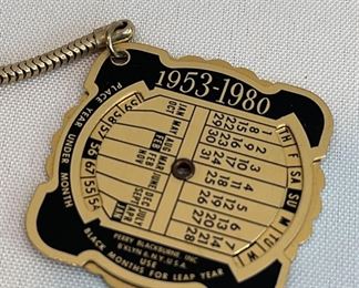 1953-1980 perpetual calendar keychain 