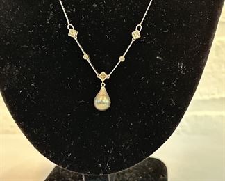 14k white gold necklace