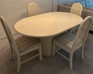 dining room table and 4 chairs - located upstairs - buyer must CAREFULLY remove