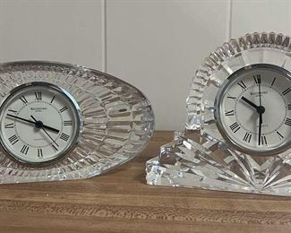 MMS117- Another Pair of Vintage Waterford Crystal Clocks