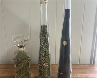 MMS119- (3) Ornate Glass Bottles