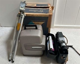 MMS190- Bell & Howell Projector, Vintage Canon Camera & Tripod
