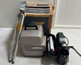 MMS190- Bell & Howell Projector, Vintage Canon Camera & Tripod