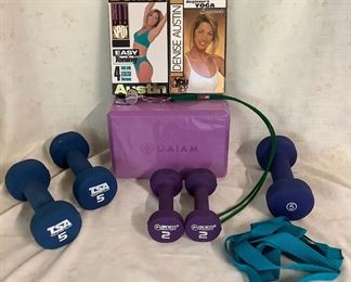 MMS250 Exercise Weights, Foam Block, Workout VHS Tapes & More!