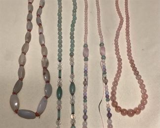 MMS301 Polished Stone Bead Necklaces 