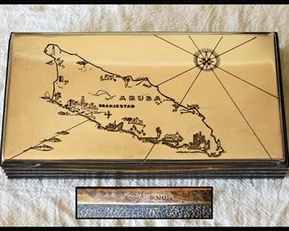 1298 Denmark Box Depicting the Island of Aruba 