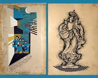 Band Poster on Wood Puerto Rico and Darcy Penteado, (1926-87); Foxing on Both 