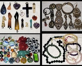 Brazilian Figas-Good Luck Charms, Brighton Key Chain and Lots of Very Nice Beads