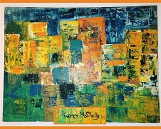 Karen M Shelby Signed Abstract Art 