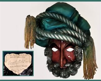 Singed Mask from Argentina. Face Has Some Damage 