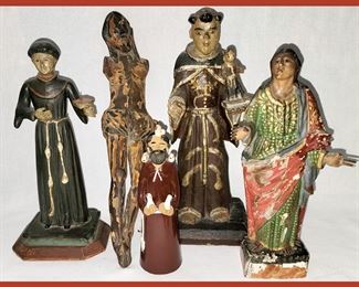 Old Religious Statues with Some Damage