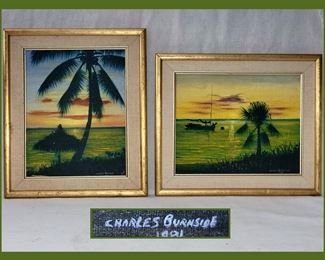 Pair of Tropical Signed Oils; Charles Burnside 