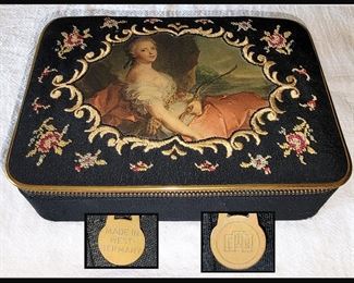 Tapestry Trinket Case Made in West Germany