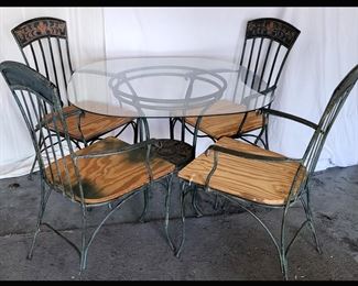Very Heavy Wrought Iron Dinette Set