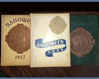 Halloween Year Books from All Hallows High School in the Bronx, 1953, 1954 and 1955