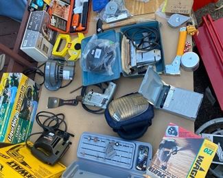 Many hand and electrical tools. 