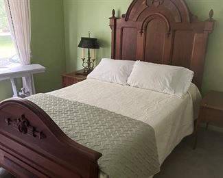 Crocheted Edge Pillowcases, Sage Green Spread with two king Pillows 