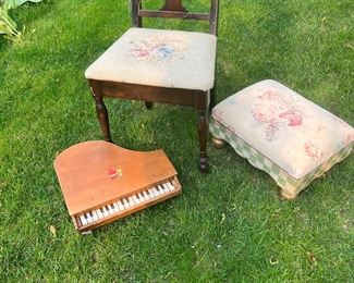 Shabby Chic Footstool, Toy Piano