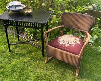 Vintage Wicker Table
