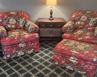 Chairs and Ottoman to sofa ( very comfortable)