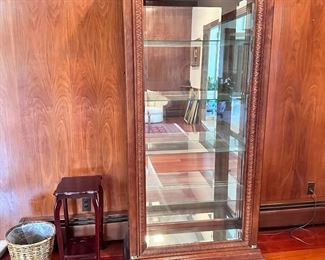 Beautiful lighted display cabinet.