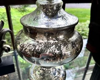 Mercury glass covered vase.