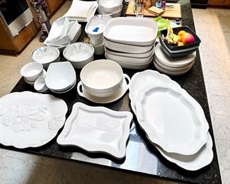 French White Corningware as well as many other white serving pieces.