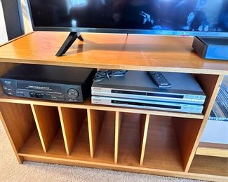 2 Sony DVD players & a Sharp VCR player.