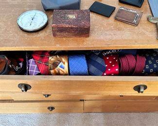 One of two drawers filled with neckties!